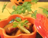 南瓜とベーコンのガリバタ炒め♪カレー風味作り方7写真