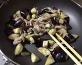 なすと豚肉のスタミナピリ辛丼♡作り方7写真
