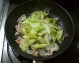 セロリと豚こまのカレー炒め作り方2写真