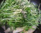 豆苗とササミのふんわり卵炒め作り方6写真
