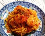 エビのトマトクリームパスタ作り方8写真