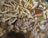 玉ねぎたっぷり色々きのこの肉豆腐作り方5写真