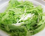 。＊水菜と鶏肉の柚子こしょうサラダ＊。作り方1写真