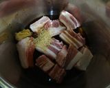 圧力鍋で　とろとろ豚バラと大根の煮込み作り方1写真