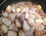旬・簡単『たっぷりん子流里芋のそぼろ煮』作り方6写真