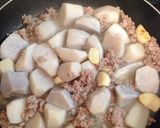 旬・簡単『たっぷりん子流里芋のそぼろ煮』作り方7写真