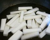 大根豚バラ巻きとちくわぶの煮物作り方1写真