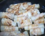 大根豚バラ巻きとちくわぶの煮物作り方3写真