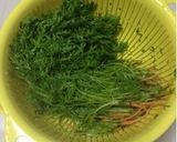 人参葉の炒め物作り方1写真