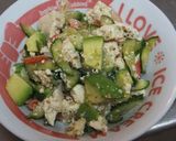豆腐とキュウリと大根と大葉のごまあえ作り方5写真