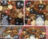 運動会トトロ＆まっくろくろすけキャラ弁当作り方11写真