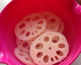 簡単〜蓮根のエビはんぺん挟み焼き☆作り方3写真