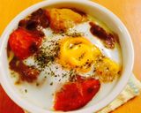 楽チン！カレーリゾット風ココットカマン♪作り方5写真