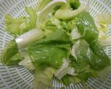 柿とレタスとロースハム入りサラダ作り方3写真