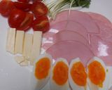 柿とレタスとロースハム入りサラダ作り方4写真