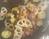 カリカリベーコンと秋野菜のホットサラダ！作り方5写真