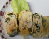 お弁当用たまご焼き～わかめと桜海老～作り方4写真