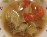 キャベツとトマトのコンソメスープ椎茸風味作り方6写真