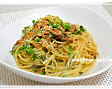 さんまの蒲焼缶とかいわれ大根のパスタ作り方6写真