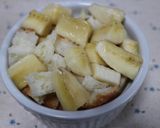 バナナとバケットの蜂蜜入りココットカマン作り方3写真