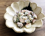 ゆでだこと大葉のわさびマヨあえ作り方4写真