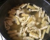 ほっこり♡鶏肉と水菜の和風スープ作り方2写真