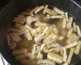 ほっこり♡鶏肉と水菜の和風スープ作り方2写真