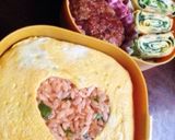 簡単！お弁当箱にハートのオムライス♡作り方5写真
