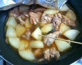 ホッとする味～。鶏肉と大根の煮もの作り方8写真