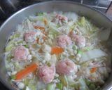 温か白菜の肉団子スープ作り方6写真