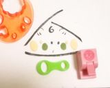 キャラ弁*ロールパンナおにぎり作り方2写真