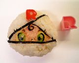 キャラ弁*ロールパンナおにぎり作り方3写真