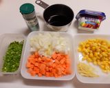 ☆炊飯器☆コンビーフの炊き込みピラフ♪作り方1写真