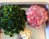 野沢菜と豚肉の炒め物作り方1写真