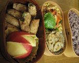 豚肉の水菜巻き　お弁当（34）作り方3写真