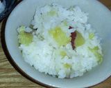 秋　さつまいもご飯作り方3写真