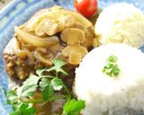 煮込みハンバーグのソースでお１人様ランチ作り方4写真