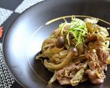柚子ブラ香る、肉きのこ炒め作り方5写真