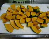 ★簡単に*かぼちゃのそぼろ煮*で～す。♪作り方1写真