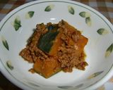 ★簡単に*かぼちゃのそぼろ煮*で～す。♪作り方7写真