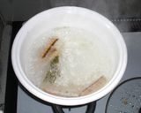 鱧と飛魚による出汁の白菜なべ作り方3写真