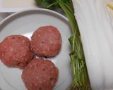 ミニハンバーグと白菜とミニ豆腐で鍋作り方1写真