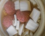 ミニハンバーグと白菜とミニ豆腐で鍋作り方5写真