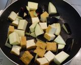 生揚げと茄子のゴマ酢炒め作り方1写真