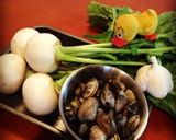 蕪とあさりのワイン蒸し♪作り方1写真