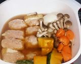 厚揚げの肉詰めと野菜の煮付け作り方2写真