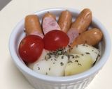 ポテトとソーセージのココットカマン作り方1写真