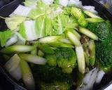 イカとアスパラ　ブロッコリー白菜パスタ作り方3写真