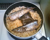 かぼすをギュッとサンマの炊き込みご飯作り方4写真