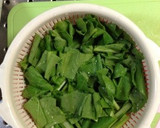 母の味青菜と厚揚の卵落し無水鍋使用作り方1写真